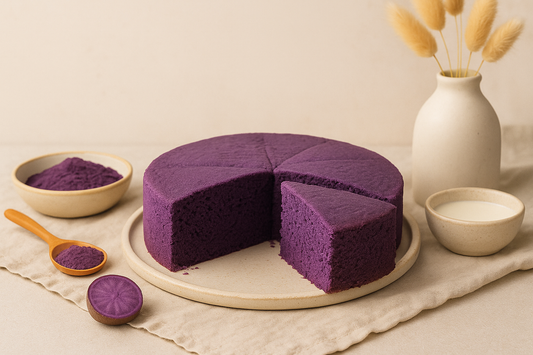 Gateau moelleux à l'ube violet