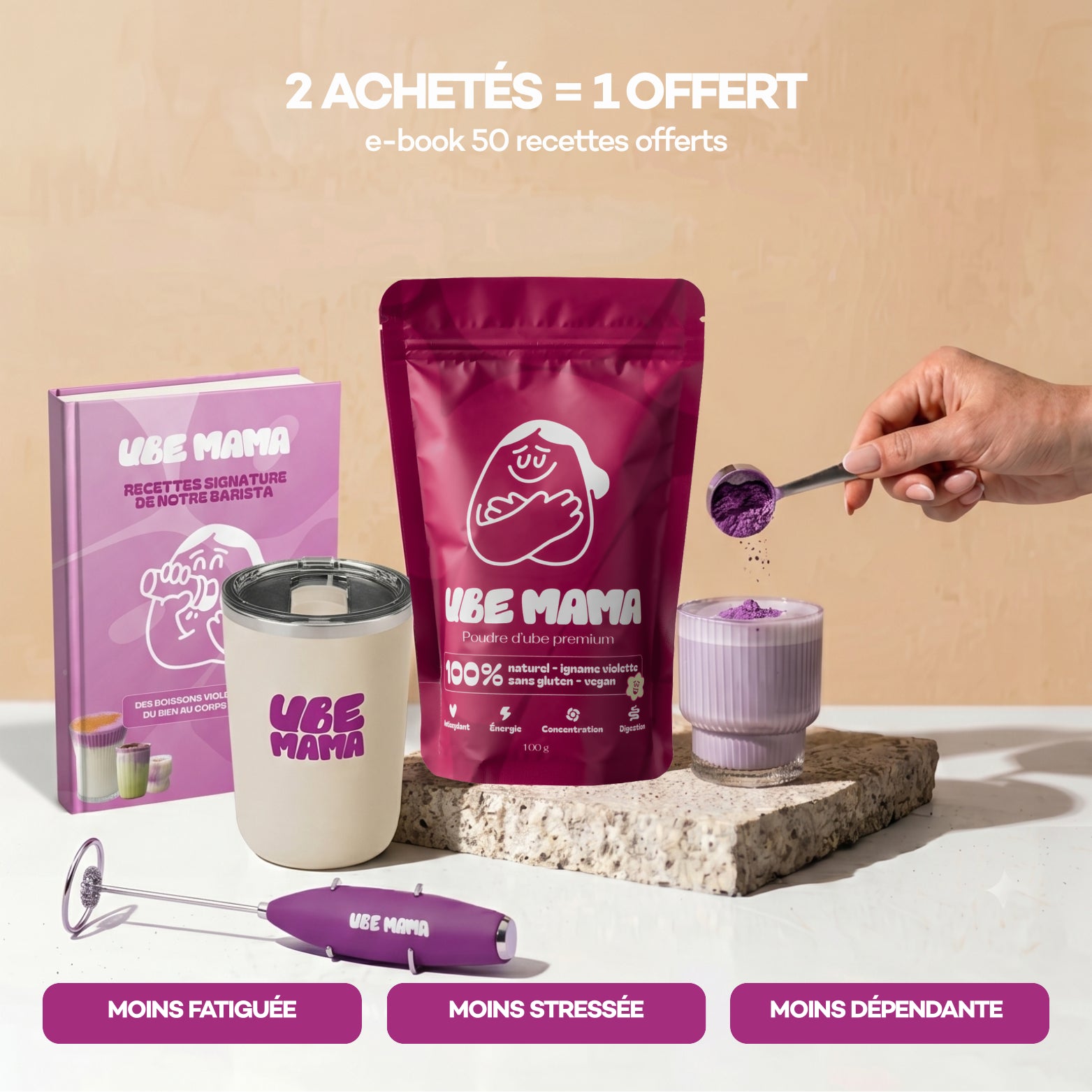 Ube Mama : Moins de stress, Plus d'énergie, Même rituel
